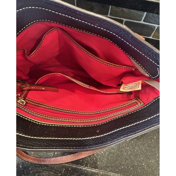 Dooney & Bourke 1975 Large Lexington Bag Purse Tote: Black Pebble Grain - Picture 7 of 11